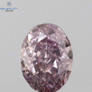 0.07 CT オーバルシェイプ 天然ダイヤモンド ピンクカラー SI1 クラリティ (2.84 MM)
