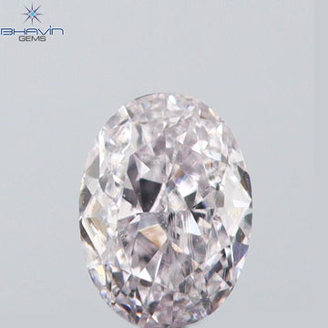 0.10 CT Natural Oval Diamond Pink Color Clarity SI1 (3.42 MM)