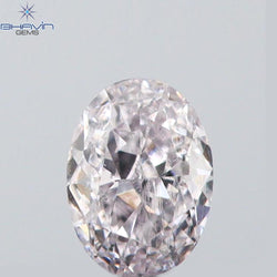 0.10 CT Oval Shape Natural Diamond Pink Color SI1 Clarity (3.42 MM)