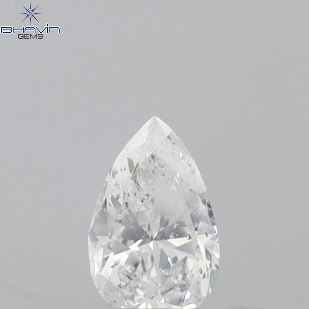 0.17 CT ペアシェイプ 天然ダイヤモンド ホワイトカラー SI2 クラリティ (4.36 MM)