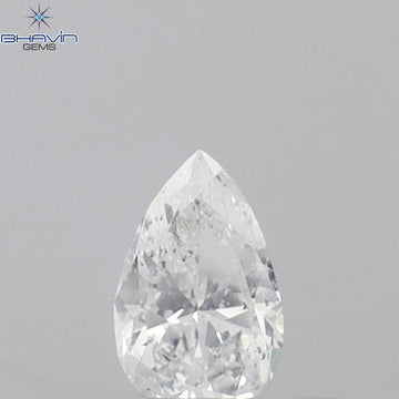 0.17 CT ペアシェイプ 天然ダイヤモンド ホワイトカラー SI2 クラリティ (4.36 MM)
