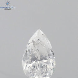 0.17 CT Pear Shape Natural Diamond White Color SI2 Clarity (4.36 MM)