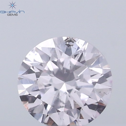 0.07 CT Round Natural Diamond Pink Color VS Clarity