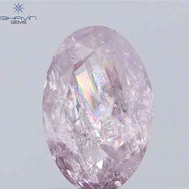 0.23 CT Oval Diamond Natural Pink Color I3 Clarity (4.38 MM)