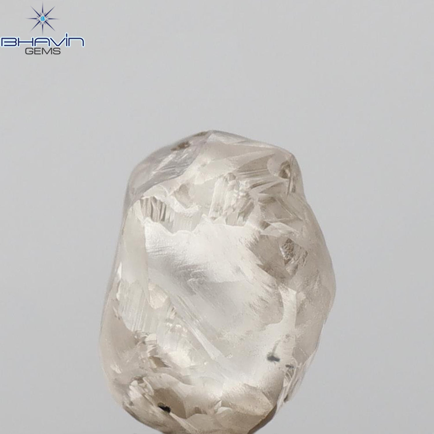 1.84 CT Rough Shape Natural Diamond Brown Color VS1 Clarity (7.66 MM)