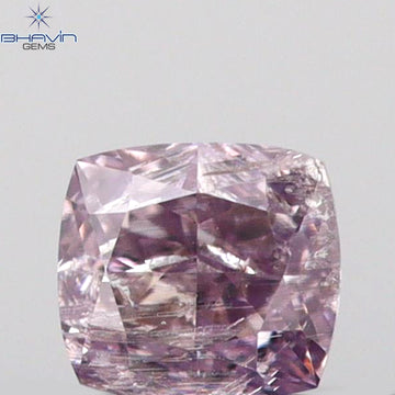 0.14 CT Natural Cushion Diamond Pink Color Clarity I2 (2.95 MM)