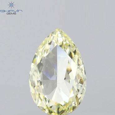 0.89 CT Pear Shape Natural Diamond Yellow Color VS2 Clarity (8.00 MM)