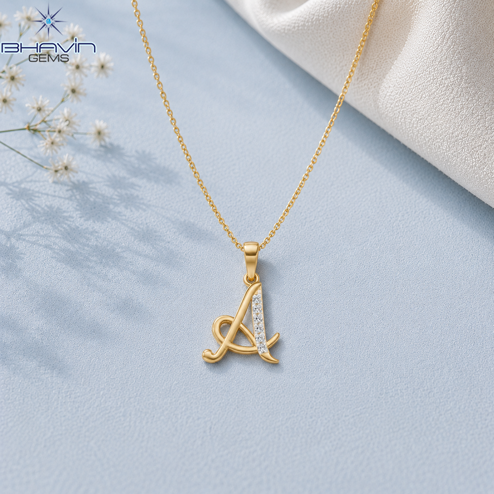 Diamond Letter A Initial Pendant Necklace – Elegant Personalized Alphabet Jewelry