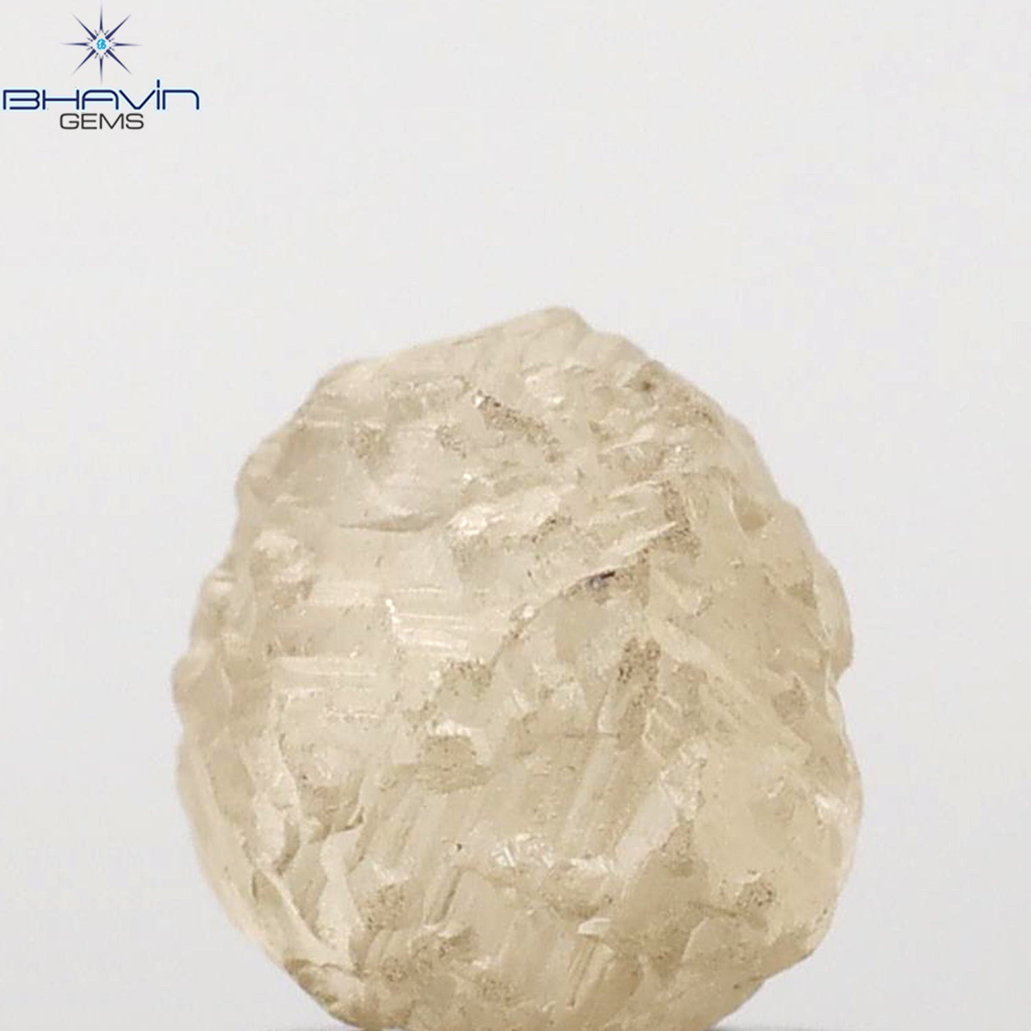 1.39 CT Rough Shape Natural Diamond Brown Color SI Clarity (6.32 MM)