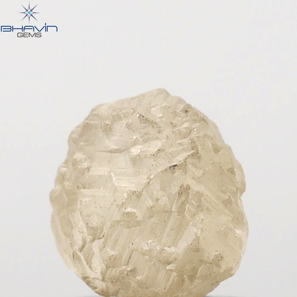 1.39 CT Rough Shape Natural Diamond Brown Color SI Clarity (6.32 MM)