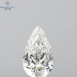 GIA Certified 1.01 CT Pear Diamond White (H) Color Natural Diamond (9.44 MM)