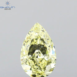 GIA Certified 1.00 CT Pear Diamond Yellow Color Natural Loose Diamond (7.95 MM)