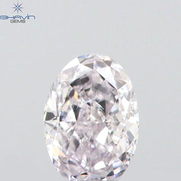 0.08 CT Natural Oval Diamond Pink Color Clarity SI1 (3.32 MM)