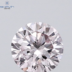 0.18 CT ラウンド ローズ カット シェイプ 天然ダイヤモンド ピンク色 I2 クラリティ (3.86 MM)