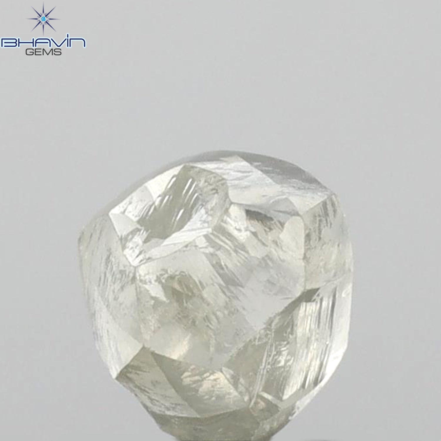 2.08 CT Rough Shape Natural Loose Diamond White (M) Color VS2 Clarity (6.57 MM)