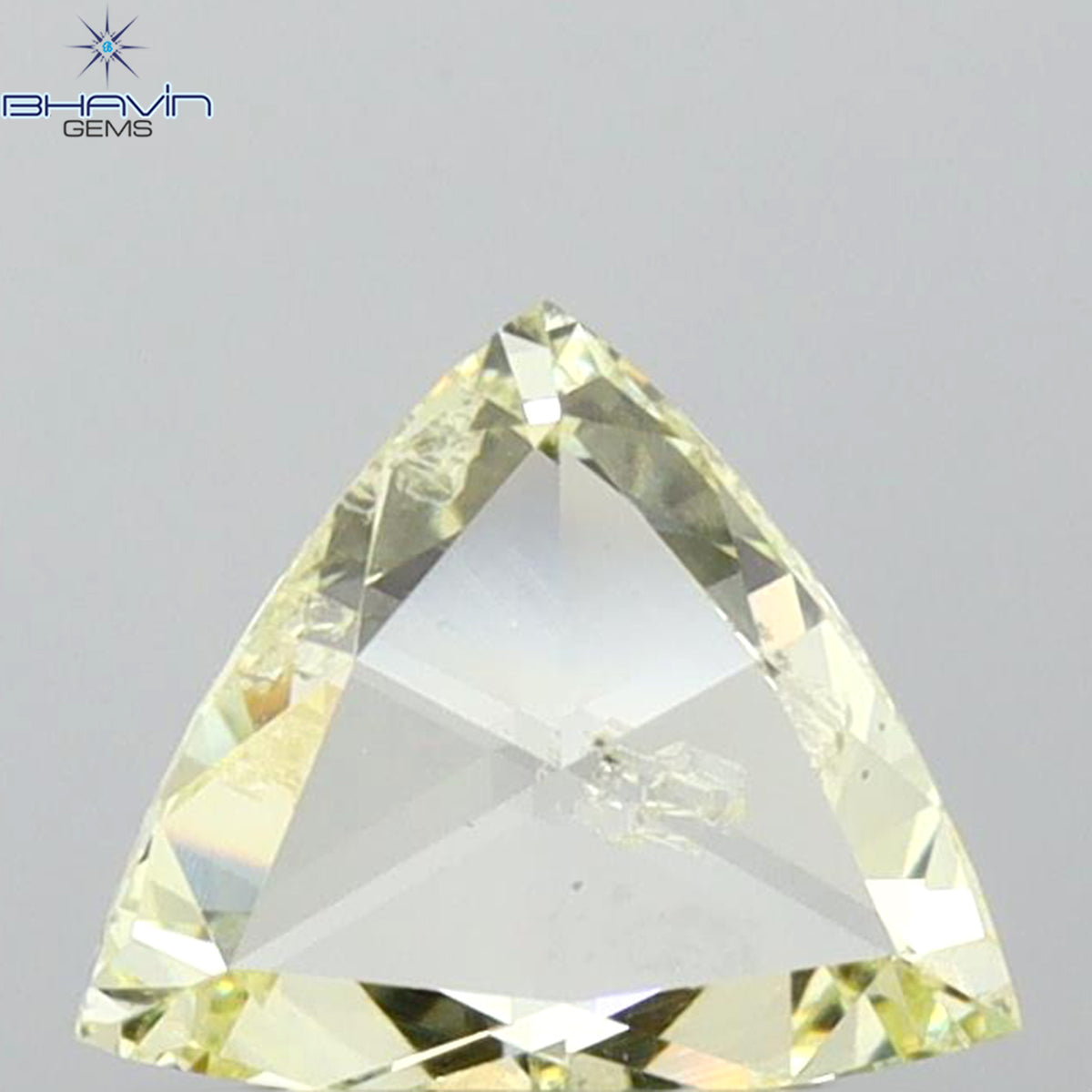 0.64 CT Natural Triangle Diamond Fancy Yellow Color Clarity SI2 (6.15 MM)