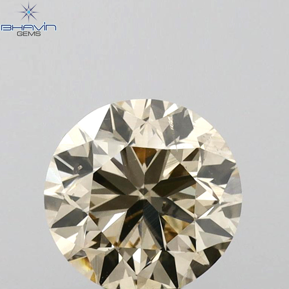 1.50 CT Round Shape Natural Loose Diamond Brown  Color VS2 Clarity (7.11 MM)