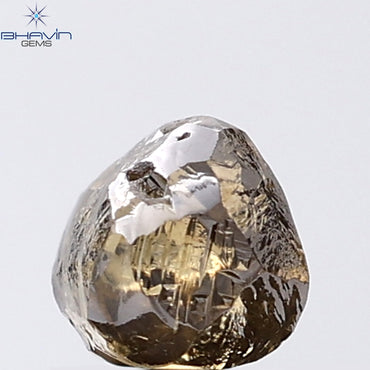 1.30 CT Rough Shape Natural Diamond Brown Color VS Clarity (5.19 MM)