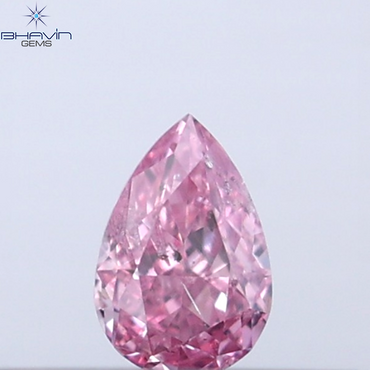 0.05 CT Pear Shape Natural Diamond Pink Color SI2 Clarity (2.89 MM)