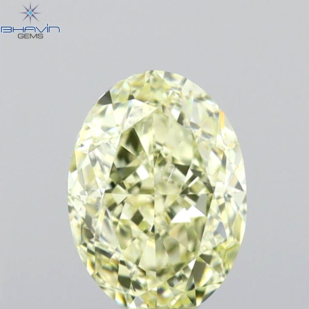GIA Certified 1.01 CT Oval Diamond Natural Yellow Color SI1 Clarity (6.99 MM)