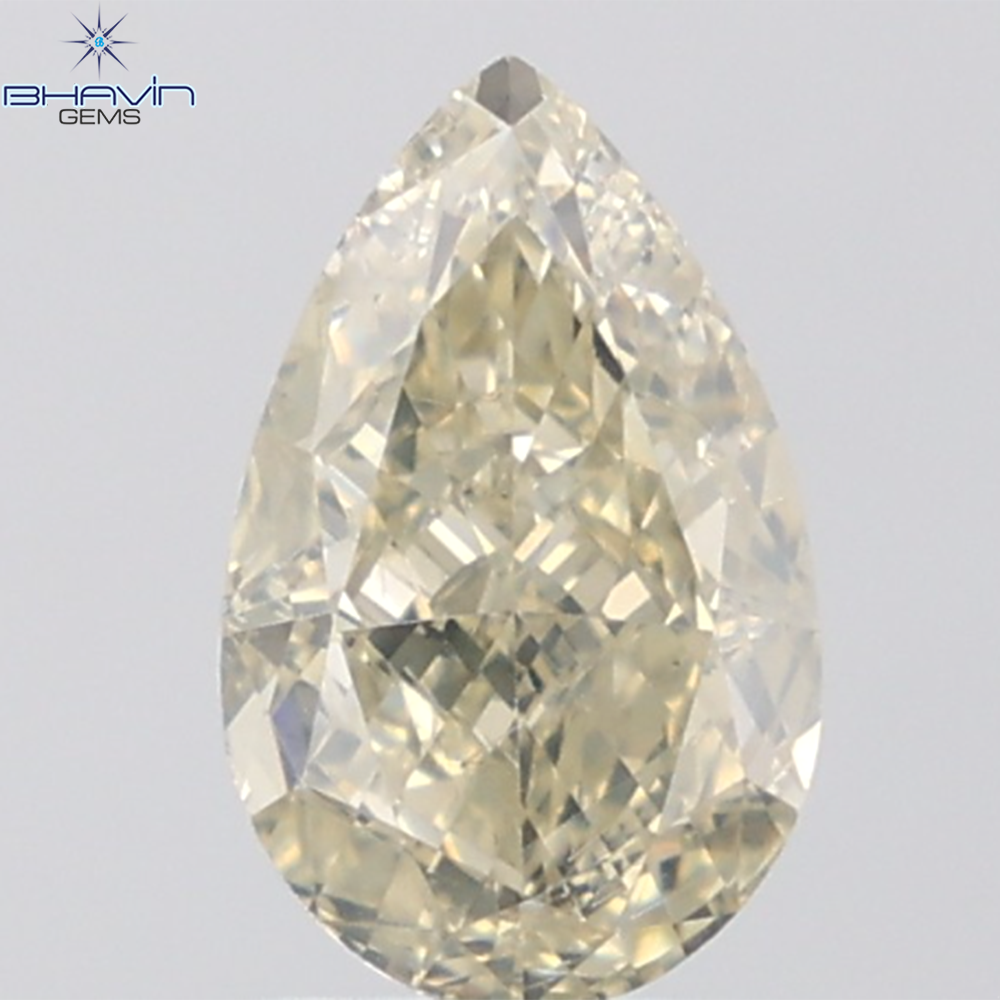 2.17 CT Pear Diamond Natural Yellow Color VS1 Clarity (10.16 MM)