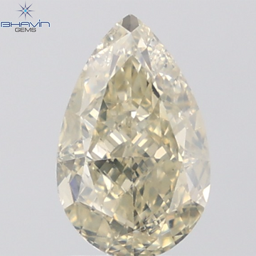 2.17 CT Pear Diamond Natural Yellow Color VS1 Clarity (10.16 MM)