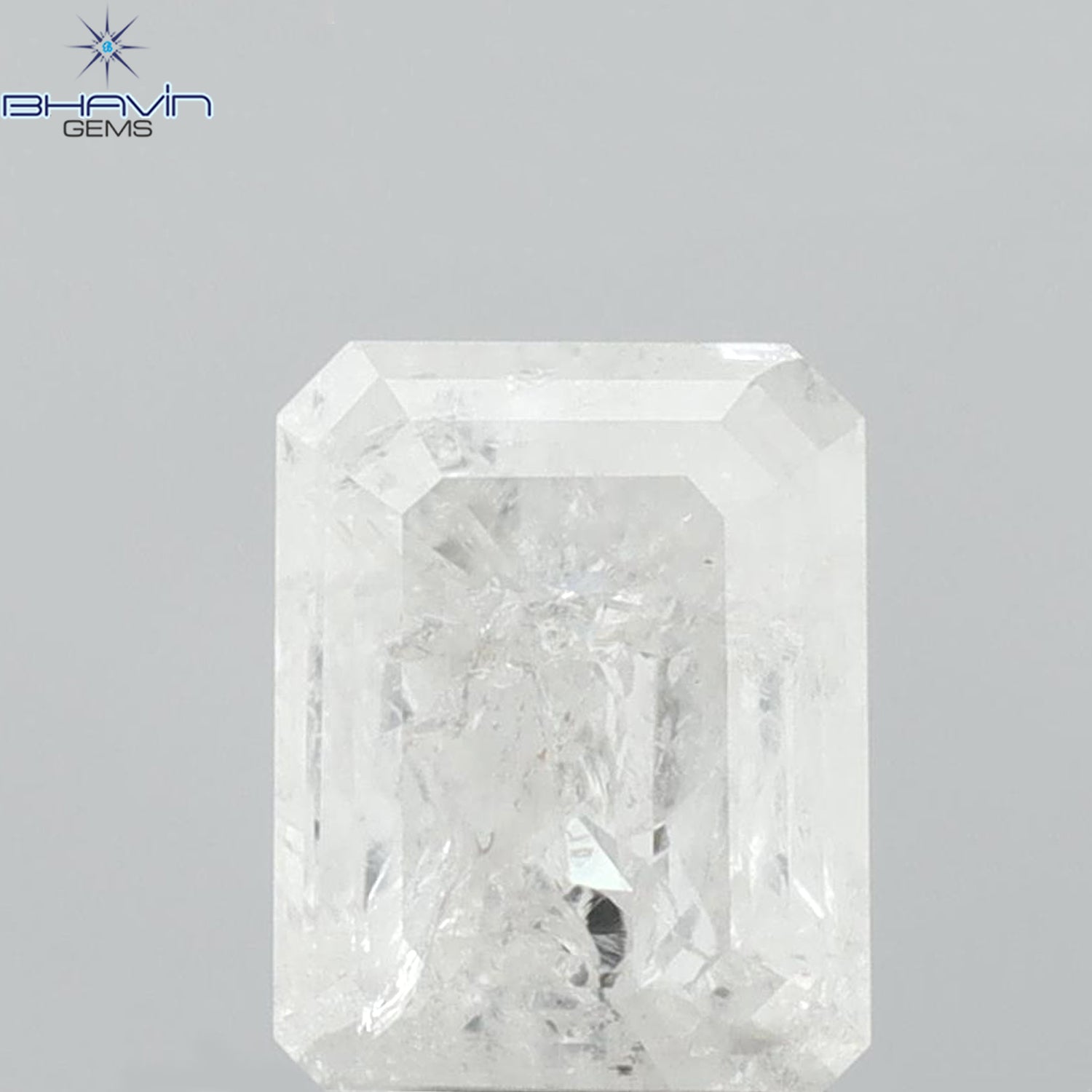 0.94 CT Emerald Shape Natural Diamond White Color I3 Clarity (6.63 MM)