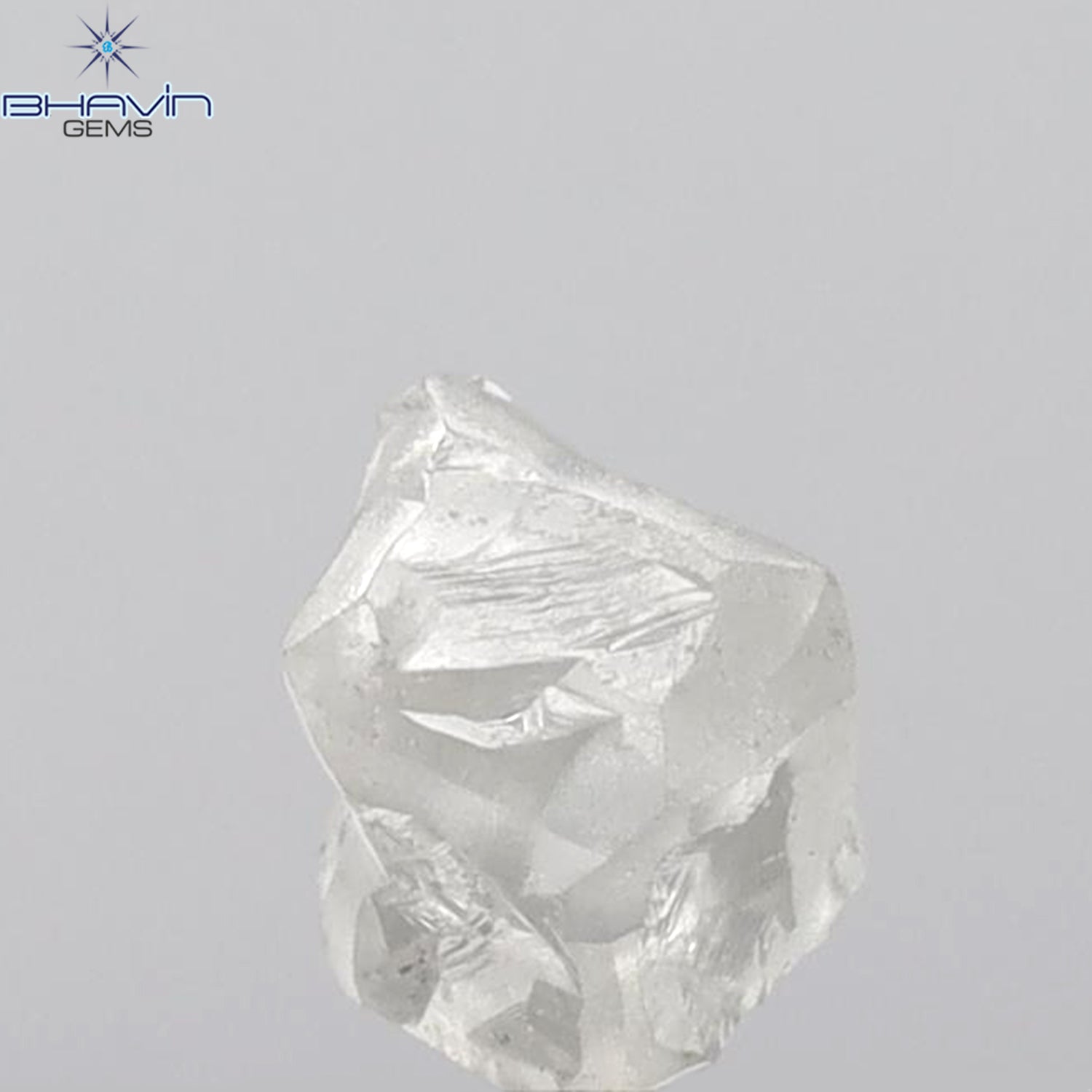 1.87 CT Rough Shape Natural Loose Diamond White (M) Color VS2 Clarity (7.60 MM)