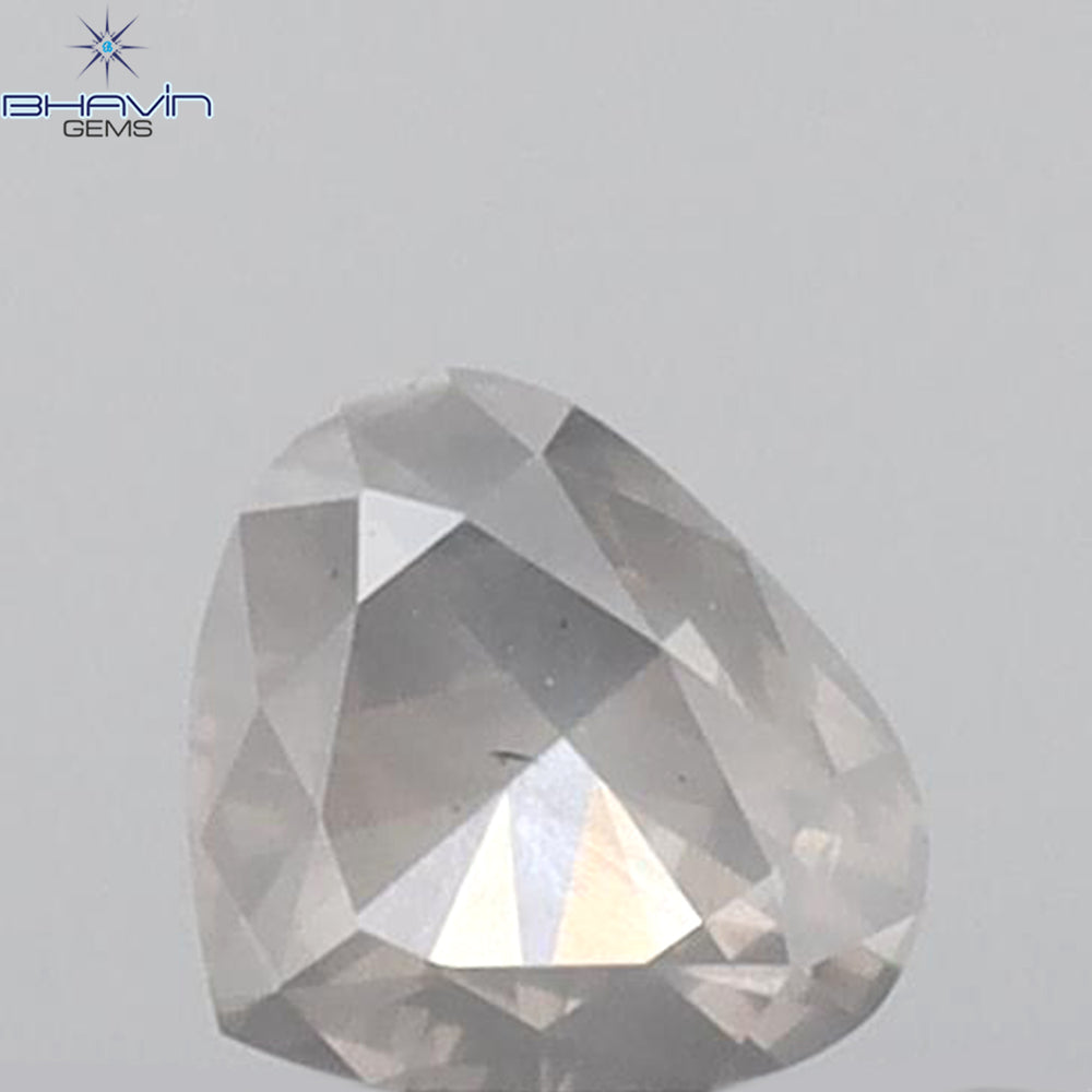 0.22 CT Heart Shape Natural Diamond Grey Color I1 Clarity (4.05 MM)