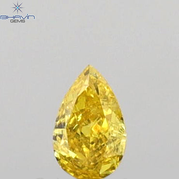 0.06 CT Pear Shape Natural Diamond Yellow Color SI2 Clarity (3.26 MM)