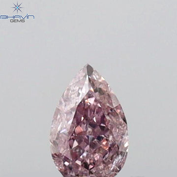 0.12 CT ペアシェイプ 天然ダイヤモンド ピンクカラー SI2 クラリティ (3.83 MM)
