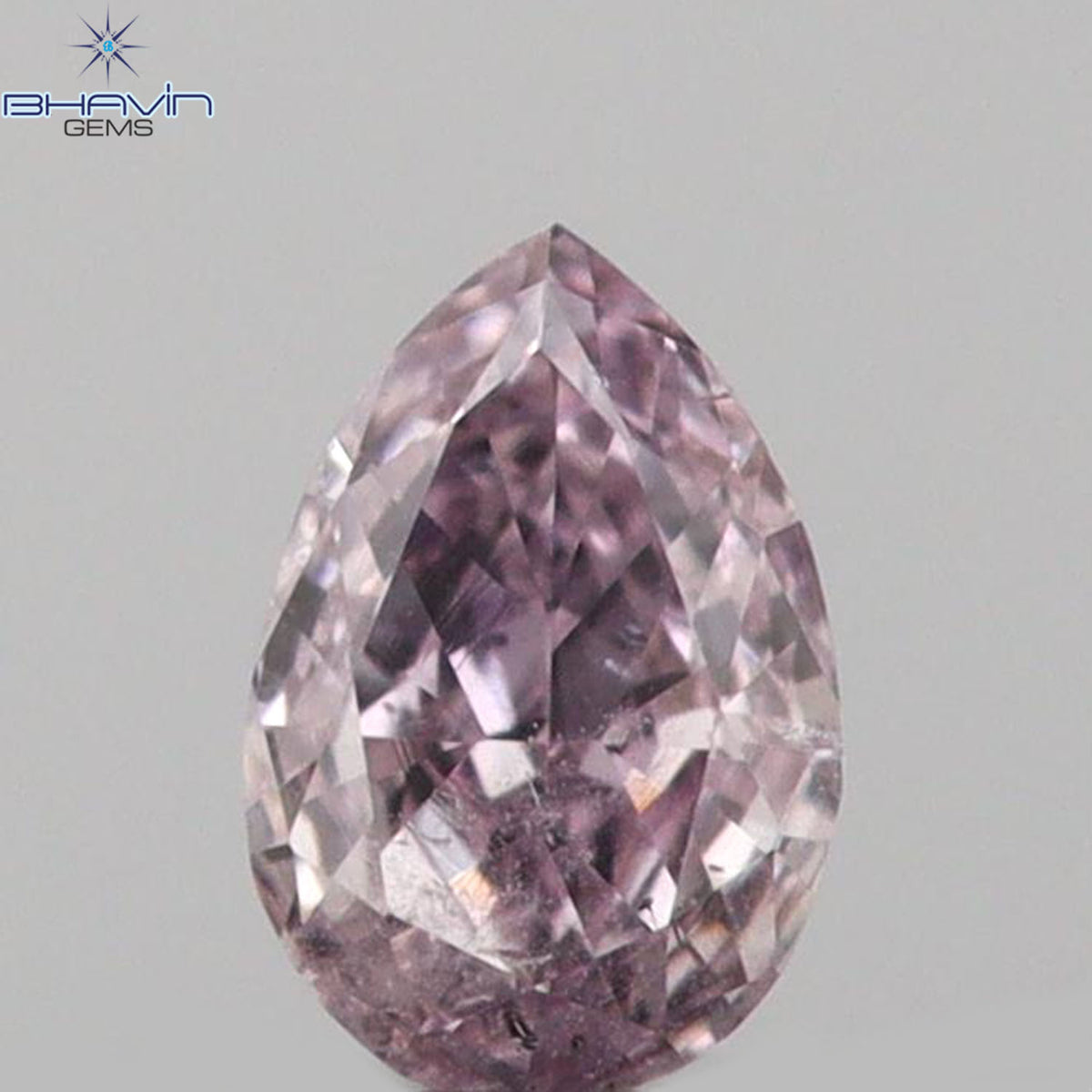 0.05 CT ペアシェイプ 天然ダイヤモンド ピンクカラー SI1 クラリティ (2.96 MM)