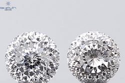1.00 CT Round Portuguese Pair Diamond White Color VS1 Clarity (4.85 MM)
