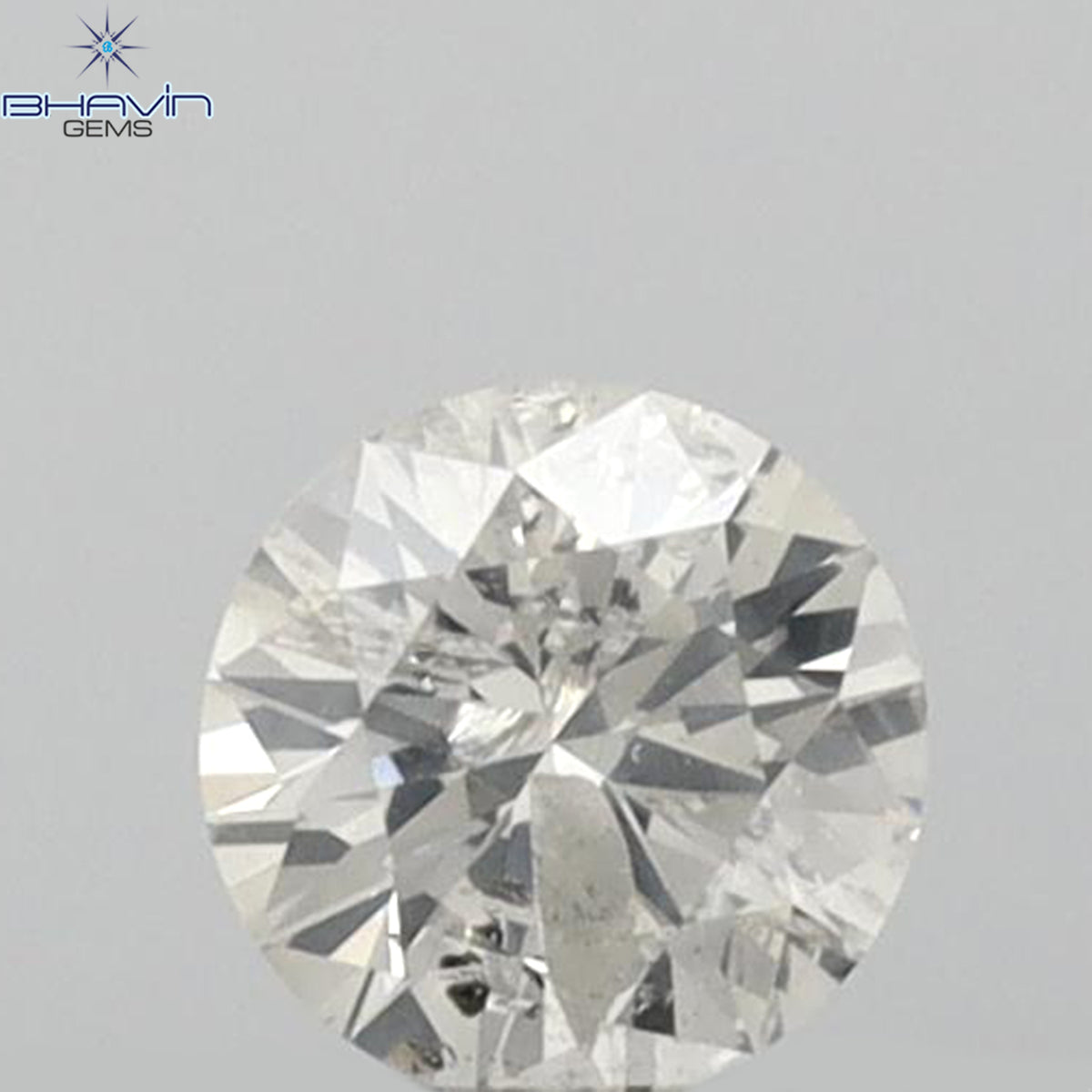 0.21 CT ラウンドシェイプ 天然ルースダイヤモンド ホワイトカラー I3 クラリティ (3.92 MM)