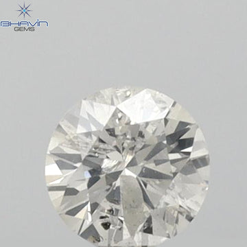 0.21 CT ラウンドシェイプ 天然ルースダイヤモンド ホワイトカラー I3 クラリティ (3.92 MM)