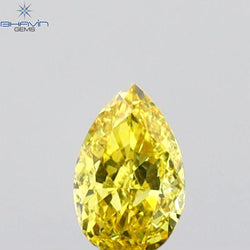 0.19 CT Pear Shape Natural Diamond Yellow Color VS1 Clarity (4.38 MM)