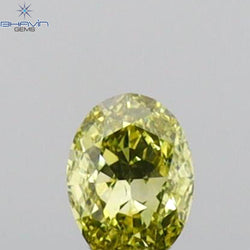 0.08 CT Oval Shape Natural Diamond Green (Parrot) Color VS1 Clarity (3.09 MM)