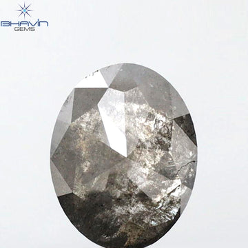 1.49 CT Oval Shape Natural Diamond Salt And Papper Color I3 Clarity (8.15 MM)