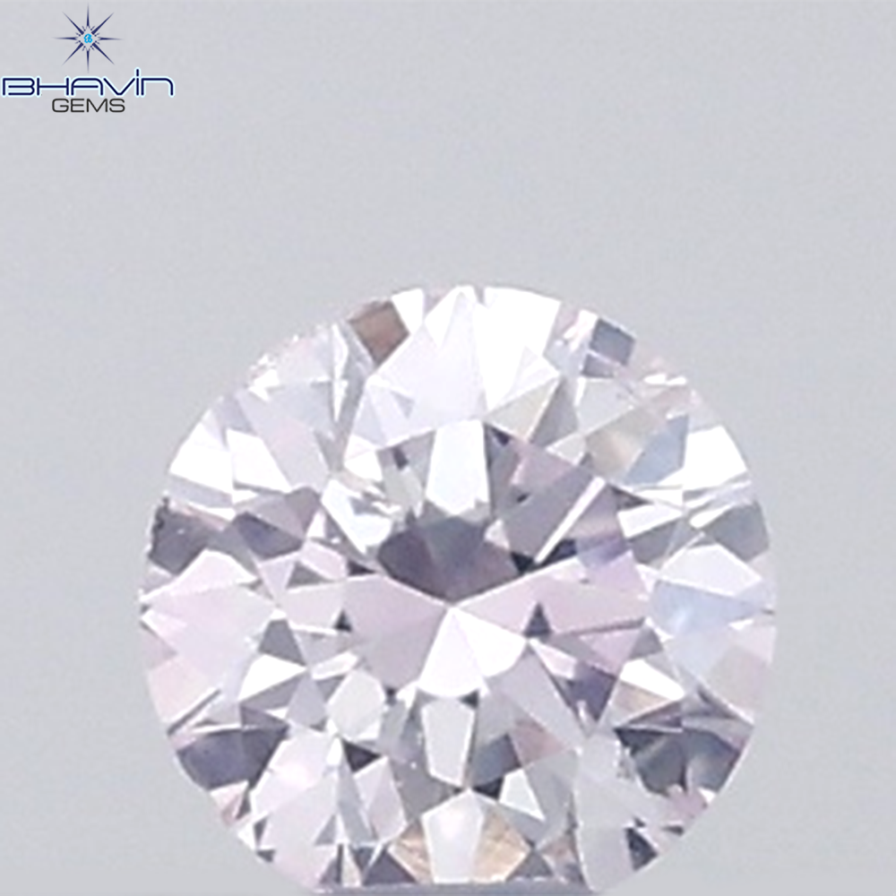 0.04 CT Round Natural Diamond Pink Color VS-SI Clarity