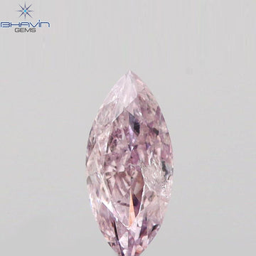 0.13 CT Natural Marquise Diamond Pink Color Clarity SI2 (5.12 MM)