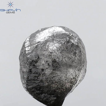 2.49 CT ラフシェイプ 天然ダイヤモンド ソルト＆ペッパーカラー I3 クラリティ (7.36 MM)