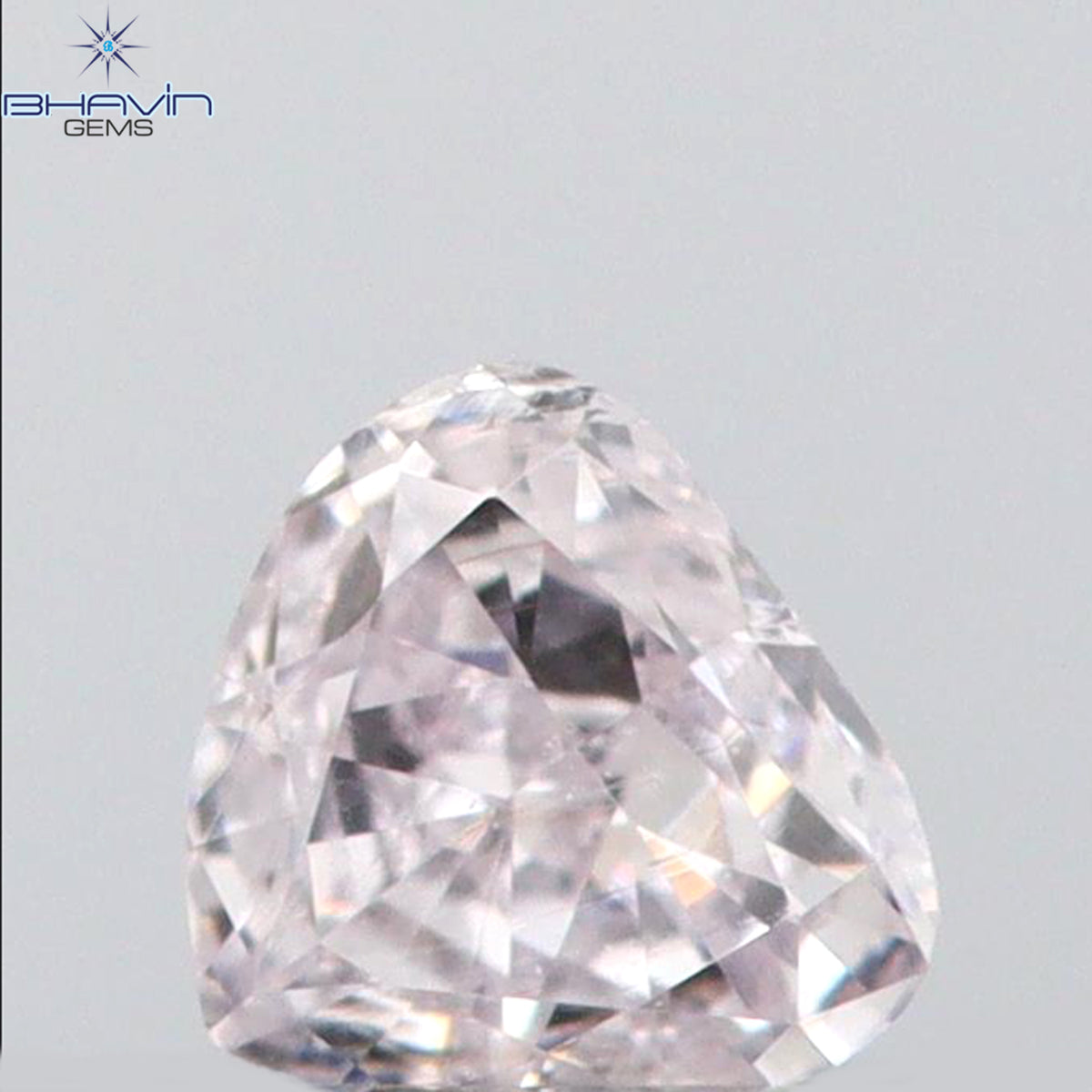 0.08 CT ハートシェイプ 天然ダイヤモンド ピンクカラー SI1 クラリティ (2.67 MM)