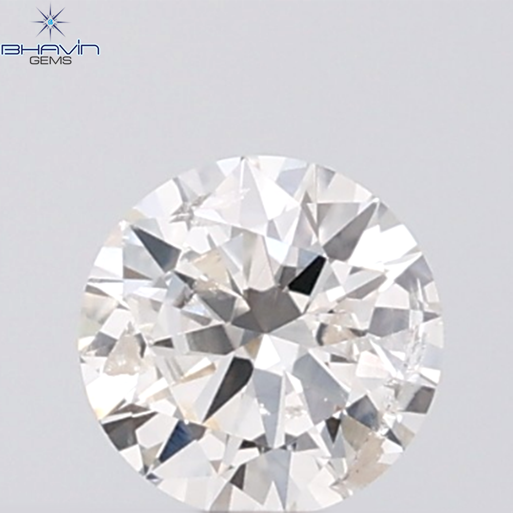 0.18 CT ラウンド ローズ カット シェイプ 天然ダイヤモンド ピンク色 I2 クラリティ (3.86 MM)