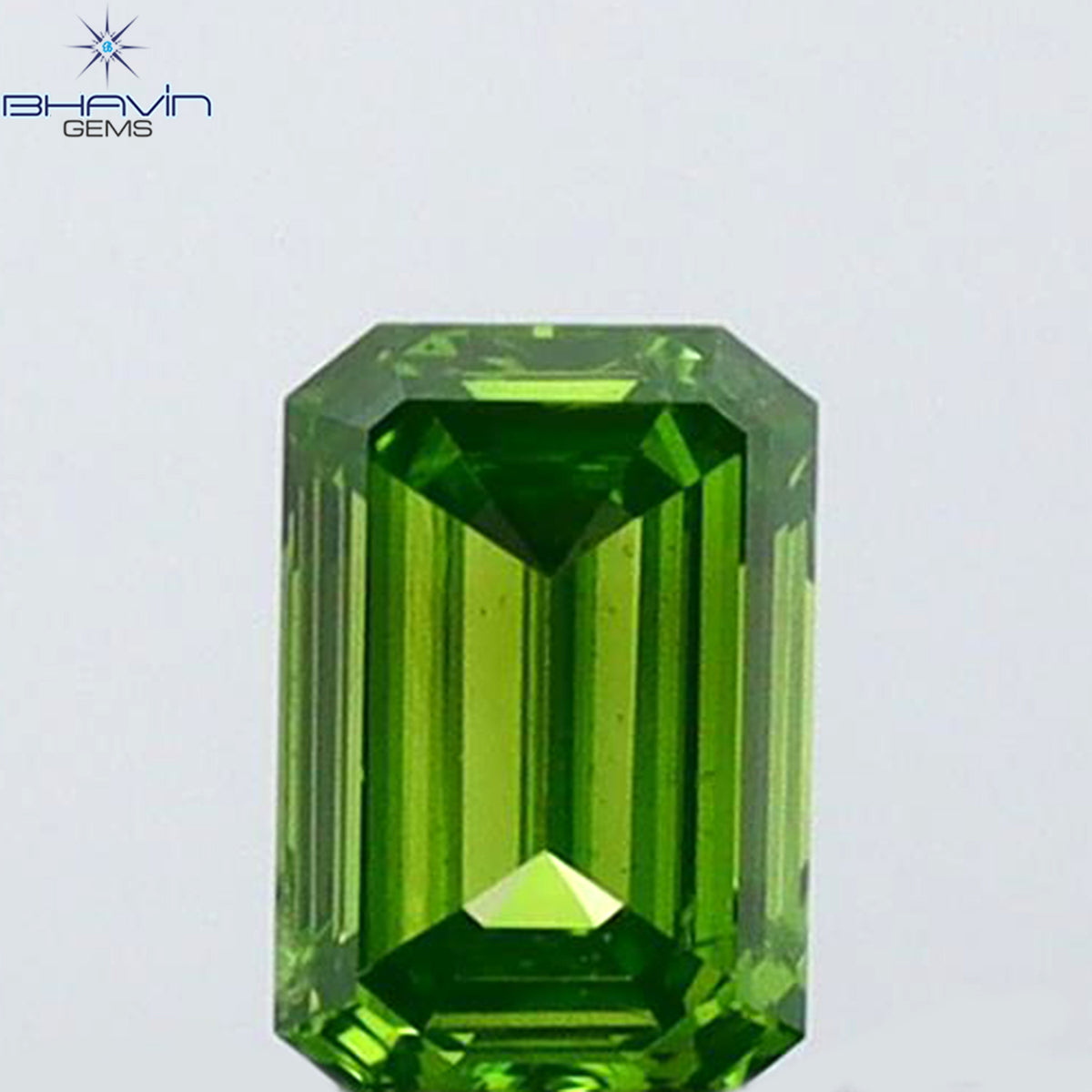 0.14 CT Natural Emerald Diamond Enhanced Vivid Green Color Clarity VS1 (3.70 MM)