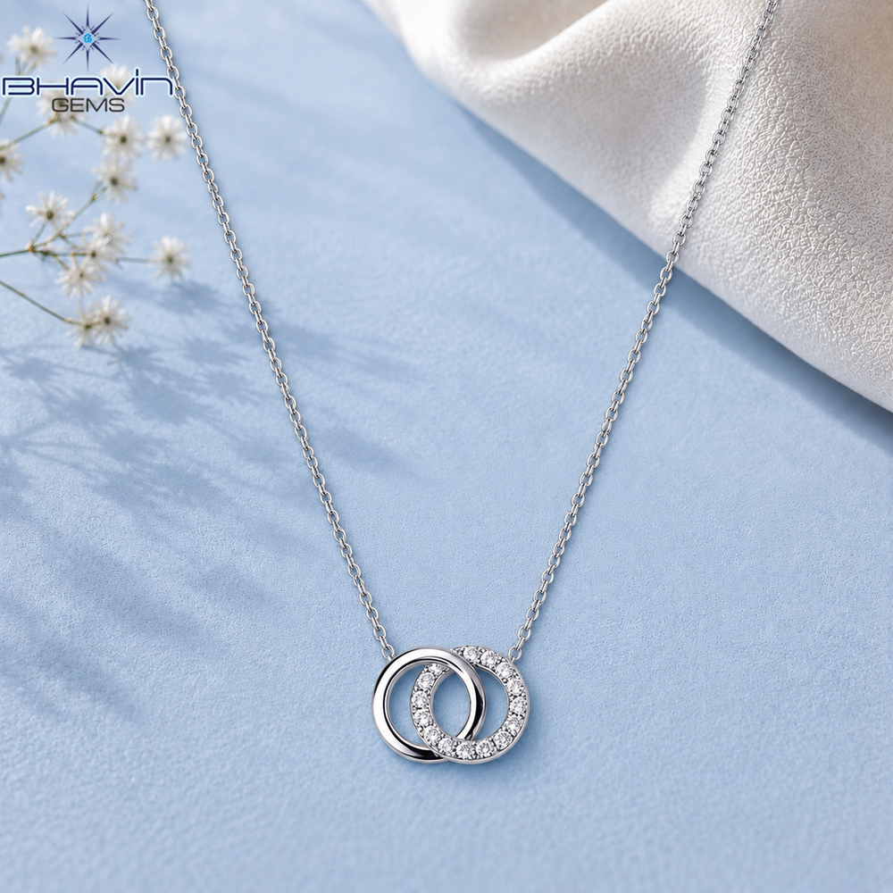 nterlocking Circle Sparkle Pendant
