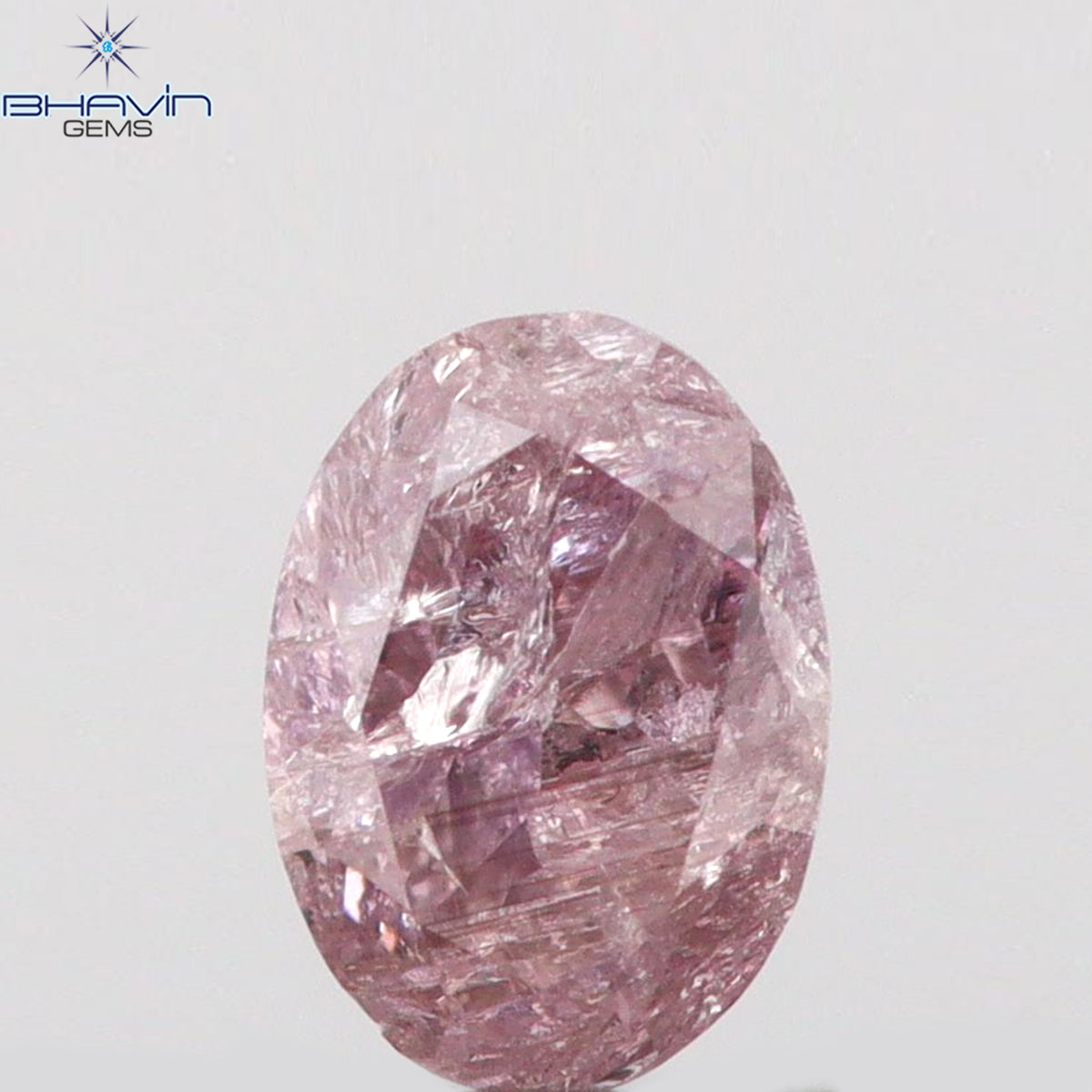0.18 CT Natural Oval Diamond Pink Color Clarity I3 (4.09 MM)