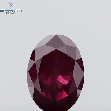 0.18 CT Natural Oval Diamond Enhanced Pink Color Clarity SI1 (4.26 MM)