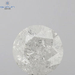 4.13 CT Round Shape Natural Diamond White Color I3 Clarity (10.00 MM)