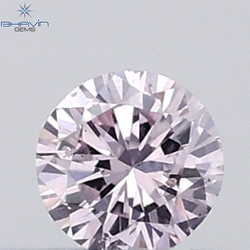 0.18 CT ラウンド ローズ カット シェイプ 天然ダイヤモンド ピンク色 I2 クラリティ (3.86 MM)