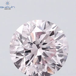 0.07 CT Round Natural Diamond Pink Color SI2 Clarity